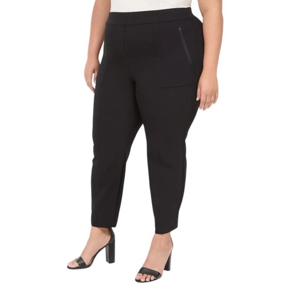 Lane Bryant Pants - Lane Bryant Womens Plus Size 26 Black Pull-On Twill Skinny Pants Zip Pockets